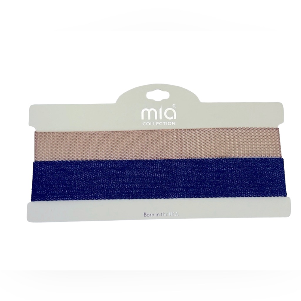 Mia Collection Gold Mesh Denim 2pc Choker Set 15$
